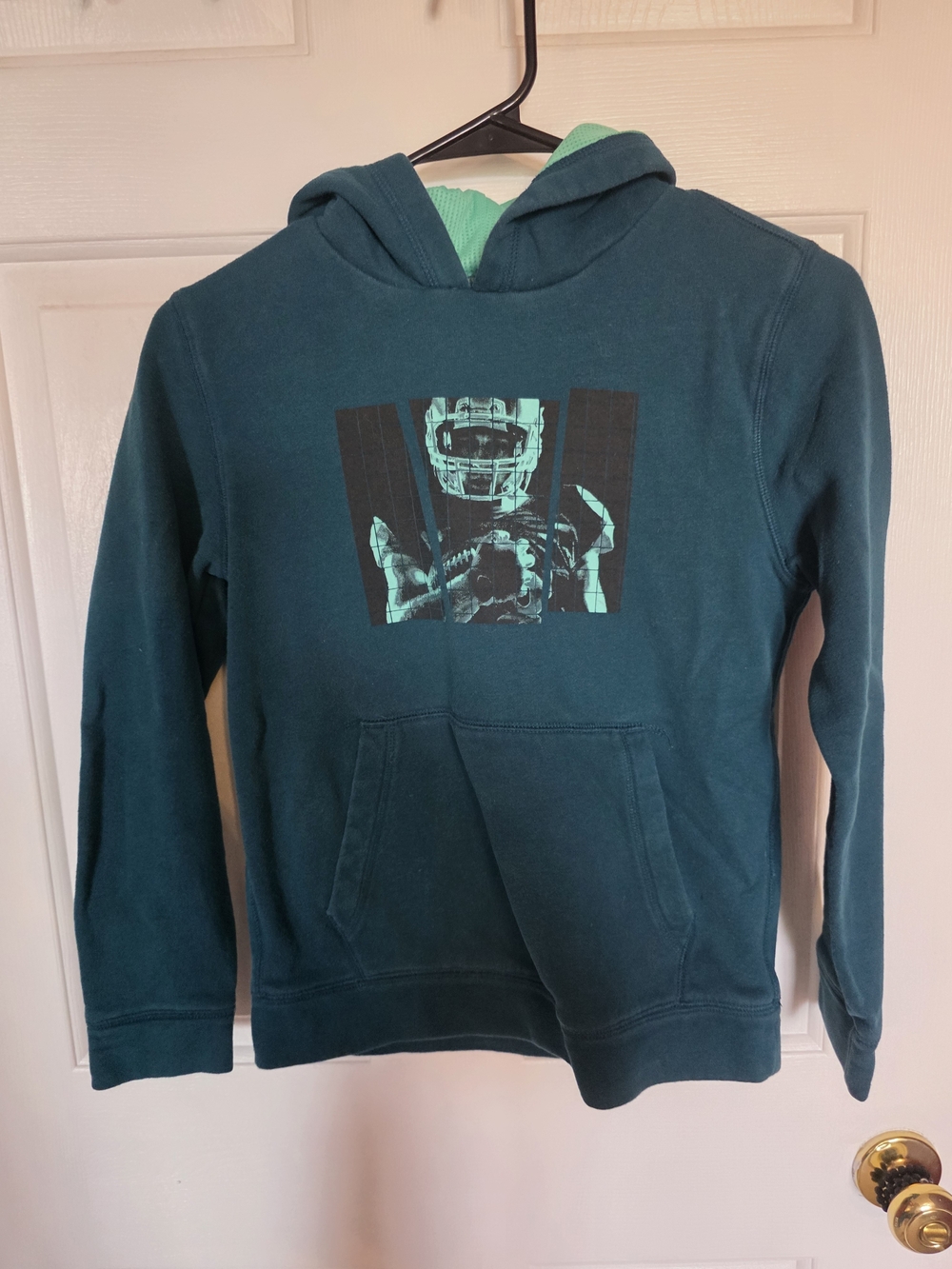 tek gear Teal Hooded Sweatshirt with Football Graphic